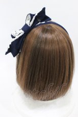画像2: CHOCOCHIP COOKIE / リボンカチューシャ  ネイビー/ホワイト H-26-07-24-1004-LO-AC-NS-ZH (2)