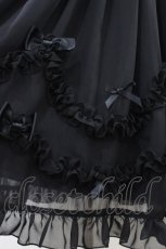 画像4: AND ROMEO / シフォンフリルワンピース Free ブラック H-26-07-24-1039-LO-OP-NS-ZH (4)