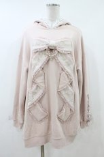 画像1: LIZ LISA / メッセージリボンパーカーワンピース Free ピンク H-26-07-24-1048-LO-OP-NS-ZH (1)