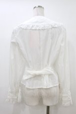 画像2: metamorphose / レース付きブラウス Free オフ H-26-07-24-1050-ME-BL-NS-ZH (2)