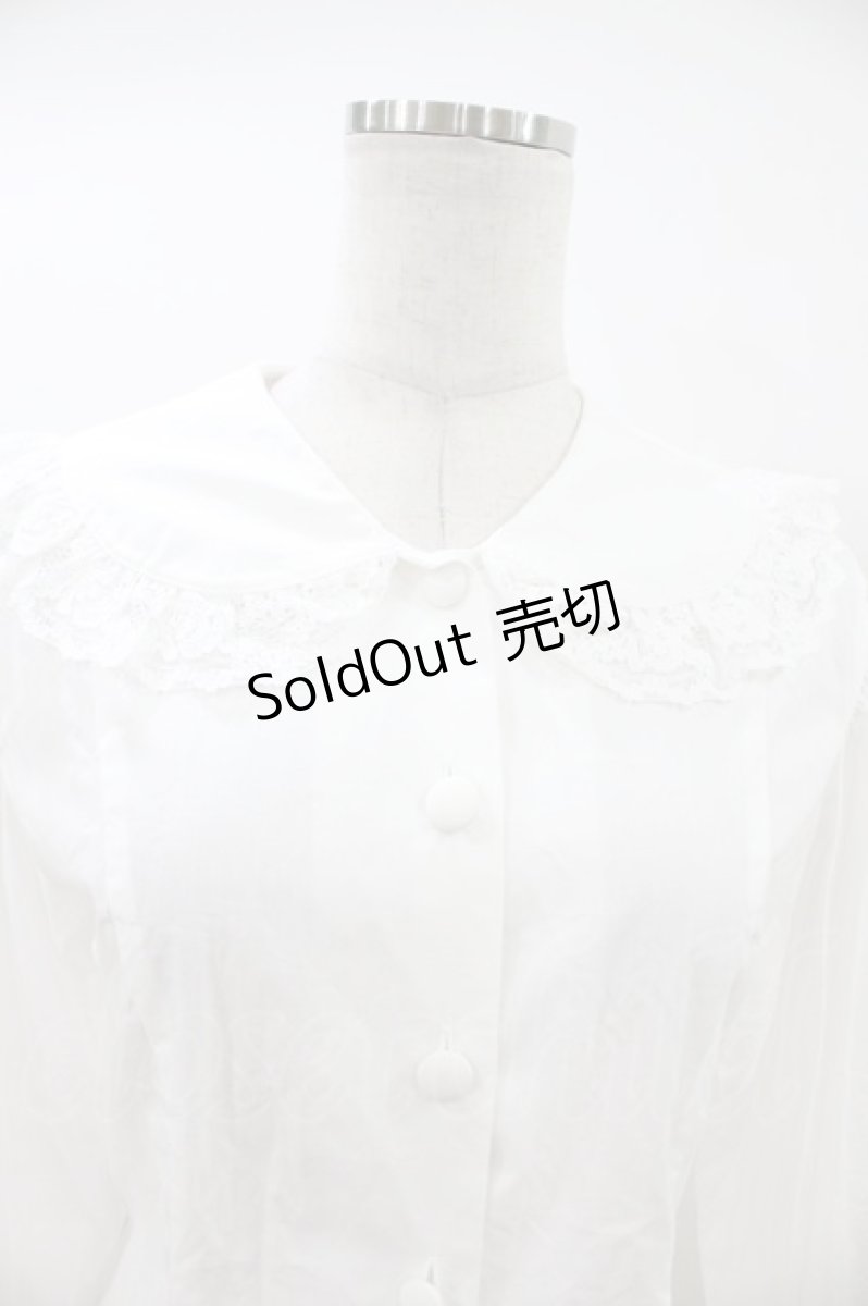 画像3: metamorphose / レース付きブラウス Free オフ H-26-07-24-1050-ME-BL-NS-ZH (3)