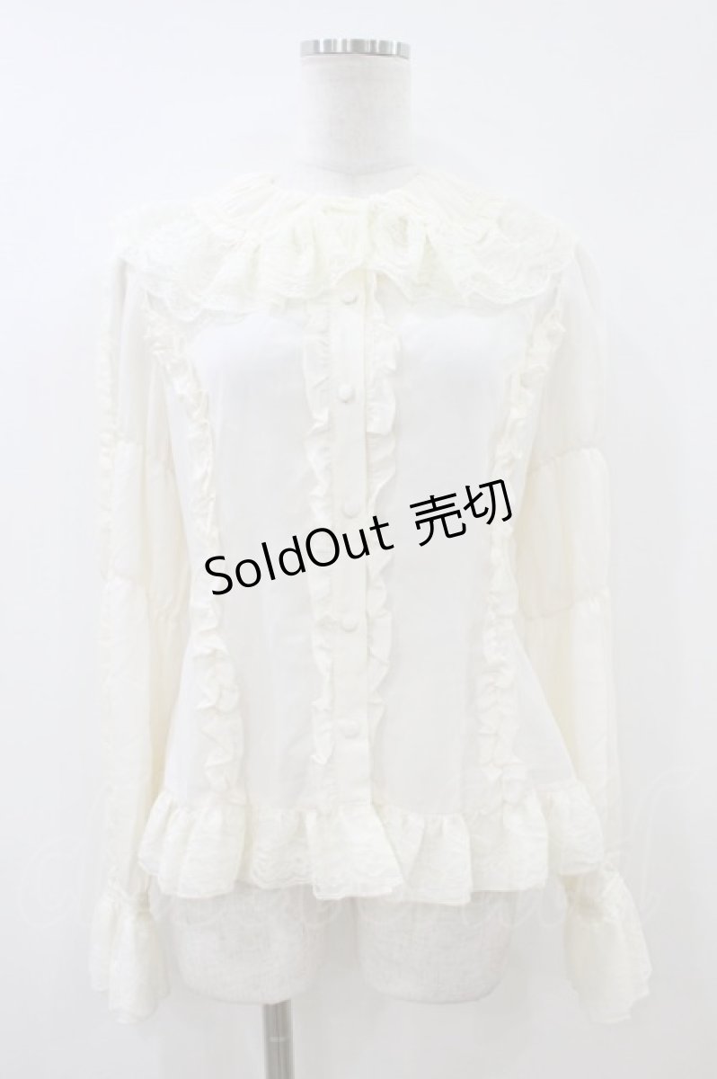 画像1: metamorphose / シャーリングブラウス Free 生成り H-26-07-24-1052-ME-BL-NS-ZH (1)