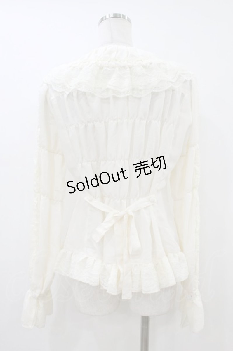 画像2: metamorphose / シャーリングブラウス Free 生成り H-26-07-24-1052-ME-BL-NS-ZH (2)