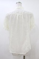 画像2: axes femme / 総刺繍フリルブラウス M アイボリー H-26-07-24-1055-AX-BL-NS-ZH (2)