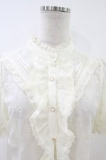 画像3: axes femme / 総刺繍フリルブラウス M アイボリー H-26-07-24-1055-AX-BL-NS-ZH (3)