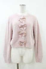画像1: m petit by misako / NINA'Sコラボリボンニットカーディガン M ピンク H-26-07-24-1057-LO-TO-NS-ZH (1)