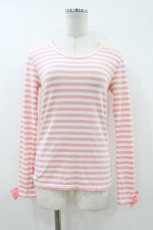 画像1: Emily Temple cute / ボーダーカットソー  ピンク H-26-07-24-052-ET-TO-AK-ZH (1)