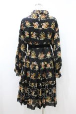 画像2: Jane Marple / Jubilee flowersミニドレス  ブラック H-26-07-24-009-JM-OP-KB-ZH (2)