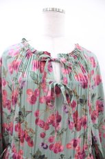 画像4: Jane Marple Dans Le Salon / Winter cherries drawstring dress  グリーン H-26-07-24-014-JM-OP-KB-ZH (4)