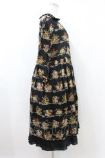 画像3: Jane Marple / Jubilee flowersサテンカラードレス  ブラック H-26-07-24-016-JM-OP-KB-ZH (3)