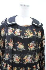 画像4: Jane Marple / Jubilee flowersサテンカラードレス  ブラック H-26-07-24-016-JM-OP-KB-ZH (4)