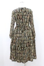画像2: Jane Marple / Alphabet chromos nursery dress M チャコールグレー H-26-07-24-017-JM-OP-AK-ZH (2)