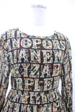 画像4: Jane Marple / Alphabet chromos nursery dress M チャコールグレー H-26-07-24-017-JM-OP-AK-ZH (4)