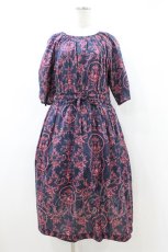 画像1: Jane Marple Dans Le Salon / Marie Antoinette drawstring sleeve dress Free ネイビー H-26-07-24-020-JM-OP-KB-ZH (1)