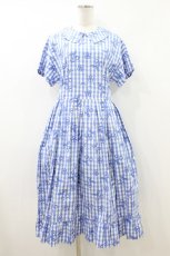 画像1: Jane Marple / Picnic cloth joyfulドレス M ブルー H-26-07-24-021-JM-OP-KB-ZH (1)