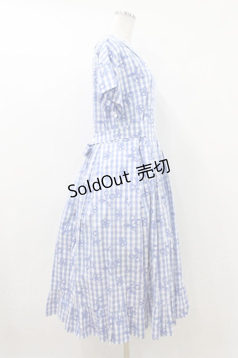 画像3: Jane Marple / Picnic cloth joyfulドレス M ブルー H-26-07-24-021-JM-OP-KB-ZH (3)