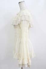 画像2: ATELIER PIERROT / レースシャーリング姫袖ブラウス  アイボリー H-26-07-25-027-EL-BL-KB-ZH (2)
