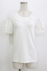 画像1: Emily Temple cute / レースフリルカットソー M 白 H-26-07-25-032-ET-TO-NS-ZH (1)