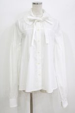 画像1: alice auaa / ピエロカラーAラインブラウス 3(約9号) 白 H-26-07-25-035-AA-BL-AK-ZH (1)