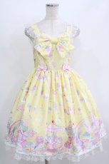 画像1: Angelic Pretty / MilkyPlanetリボンジャンパースカート Free イエロー H-26-07-25-1001-AP-OP-NS-ZH (1)