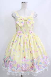 Angelic Pretty / MilkyPlanetリボンジャンパースカート Free イエロー