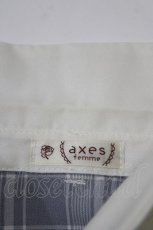 画像4: axes femme / チェック柄フリルミニワンピース Free ブルー H-26-07-25-1033-AX-OP-NS-ZH (4)