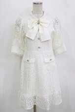 画像1: DearMyLove / アフタヌーンティーレースビジューワンピース M 白 H-26-07-25-1038-GO-OP-NS-ZH (1)