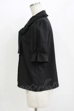 画像2: DearMyLove / フリル半袖ブラウス M ブラック H-26-07-25-1055-GO-BL-NS-ZH (2)