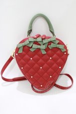 画像2: Maison de FLEUR / いちごショルダーバッグ  レッド H-26-07-25-1075-LO-BG-NS-ZH (2)