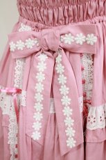 画像4: Angelic Pretty / お花レースフリルシャーリングワンピース Free 濃ピンク H-26-07-25-1007-AP-OP-NS-ZH (4)