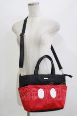 画像1: Maison de FLEUR / Mickey Mouse/2Wayトートバッグ  ブラック H-26-07-25-1078-LO-BG-NS-ZH (1)