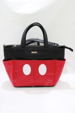 画像2: Maison de FLEUR / Mickey Mouse/2Wayトートバッグ  ブラック H-26-07-25-1078-LO-BG-NS-ZH (2)