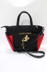 画像3: Maison de FLEUR / Mickey Mouse/2Wayトートバッグ  ブラック H-26-07-25-1078-LO-BG-NS-ZH (3)