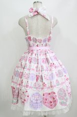 画像3: Angelic Pretty / Happy Cakesシャーリングジャンパースカート Free シロ H-26-07-25-1008-AP-OP-NS-ZH (3)