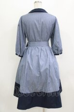 画像3: axes femme / バイカラーシャツワンピース M ネイビー H-26-07-25-1025-AX-BL-NS-ZH (3)