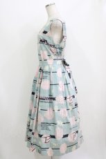 画像2: Jane Marple / Jolies broderies square dress  blue gray H-26-07-25-001-JM-OP-KB-ZH (2)