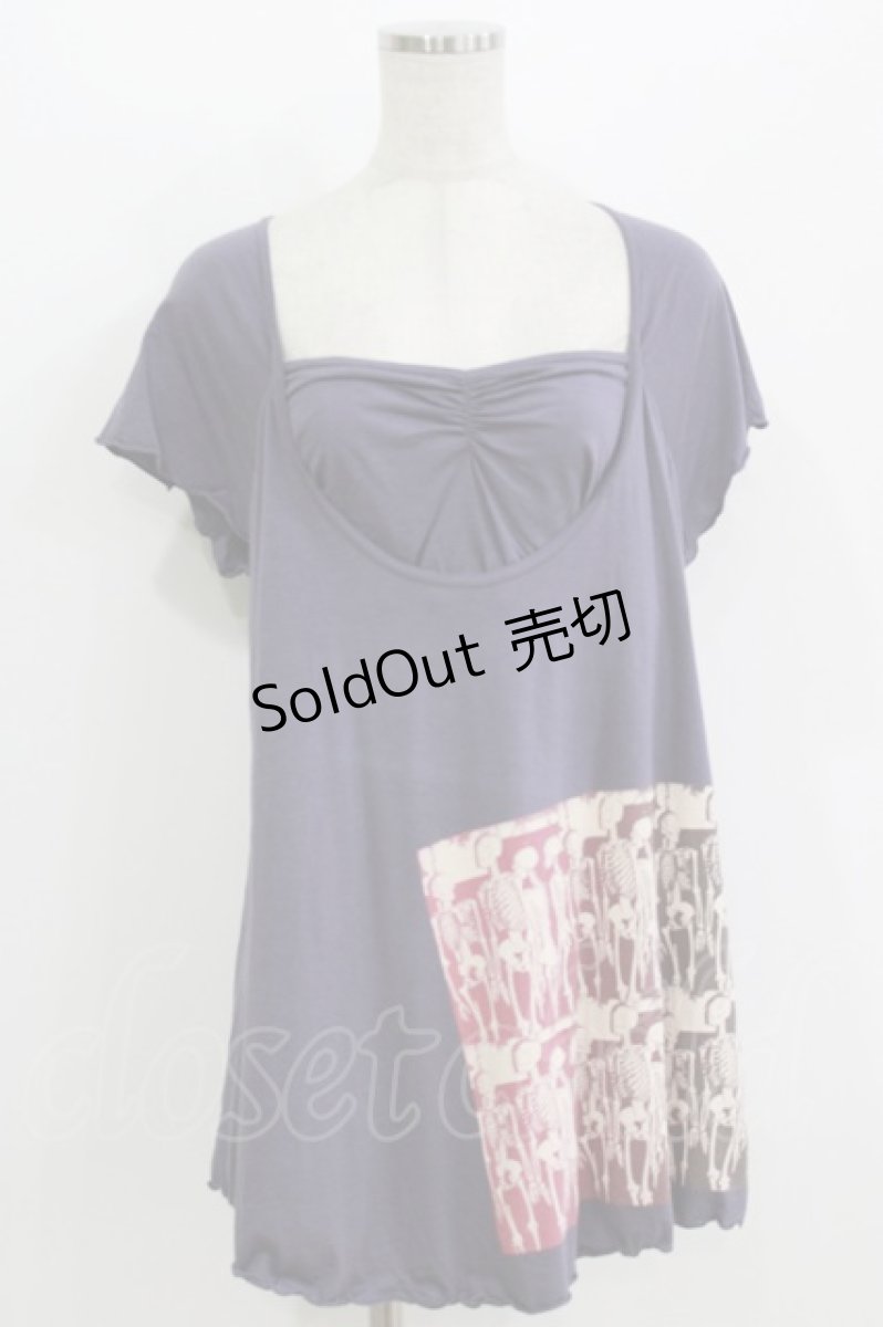 画像1: HYSTERIC GLAMOUR / プリント半袖カットソー FREE 紫 H-26-07-25-019-PU-TO-AK-ZH (1)