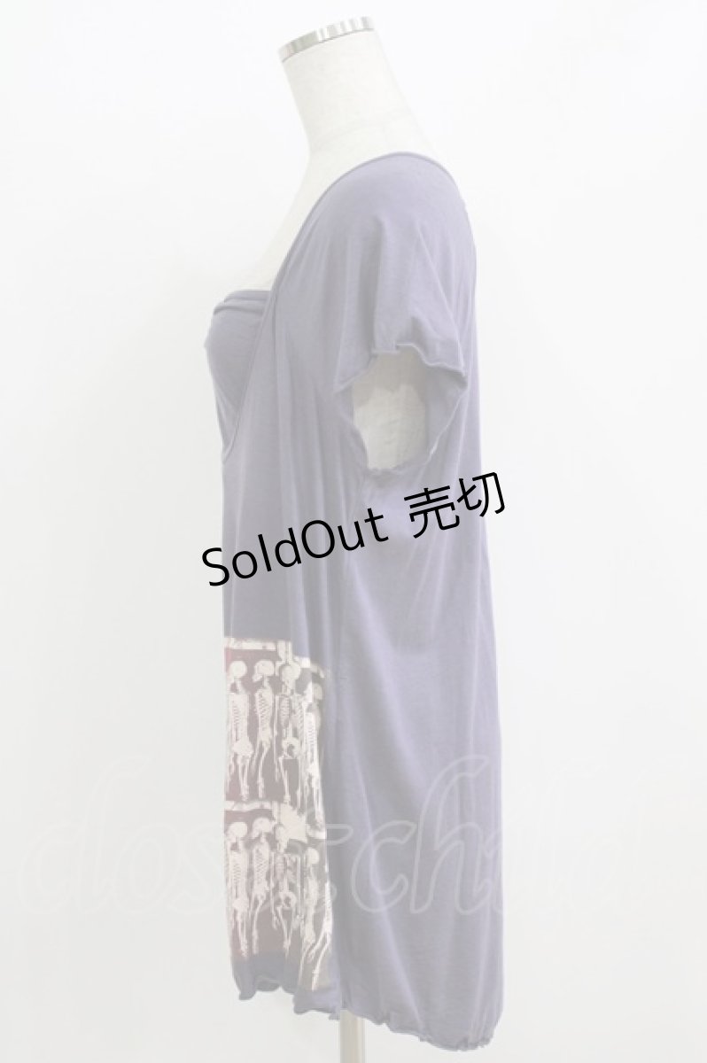 画像2: HYSTERIC GLAMOUR / プリント半袖カットソー FREE 紫 H-26-07-25-019-PU-TO-AK-ZH (2)