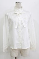 画像1: MILK / リボンタイブラウス Free 白 H-26-07-25-024-ML-BL-NS-ZH (1)