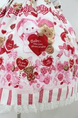 画像5: BABY,THE STARS SHINE BRIGHT / くみゃちゃんの Love Love Valentine 柄ジャンパースカートI Free オフ白 H-26-07-26-029-BA-OP-NS-ZH (5)