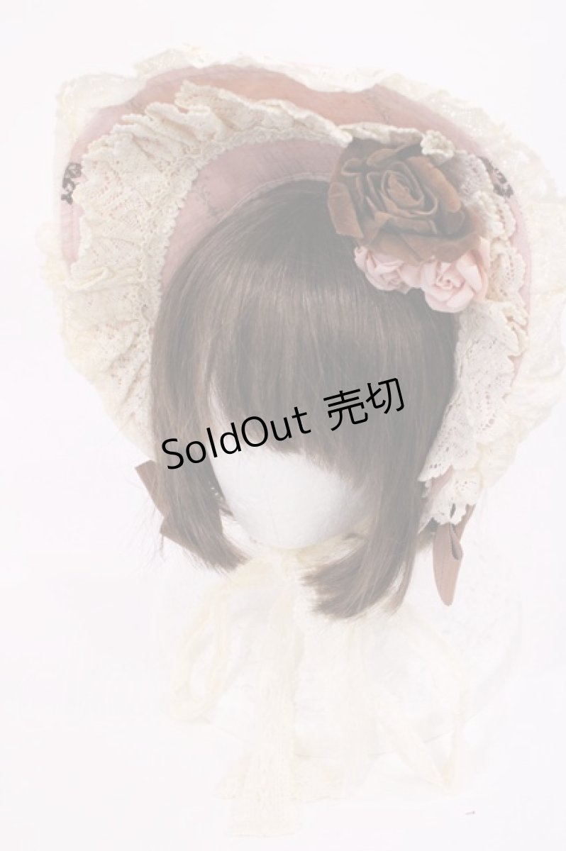画像1: ALICE and the PIRATES / Poison de lamour 柄ボンネット  ローズ（ピンク） H-26-07-26-008-PA-AC-NS-ZH (1)