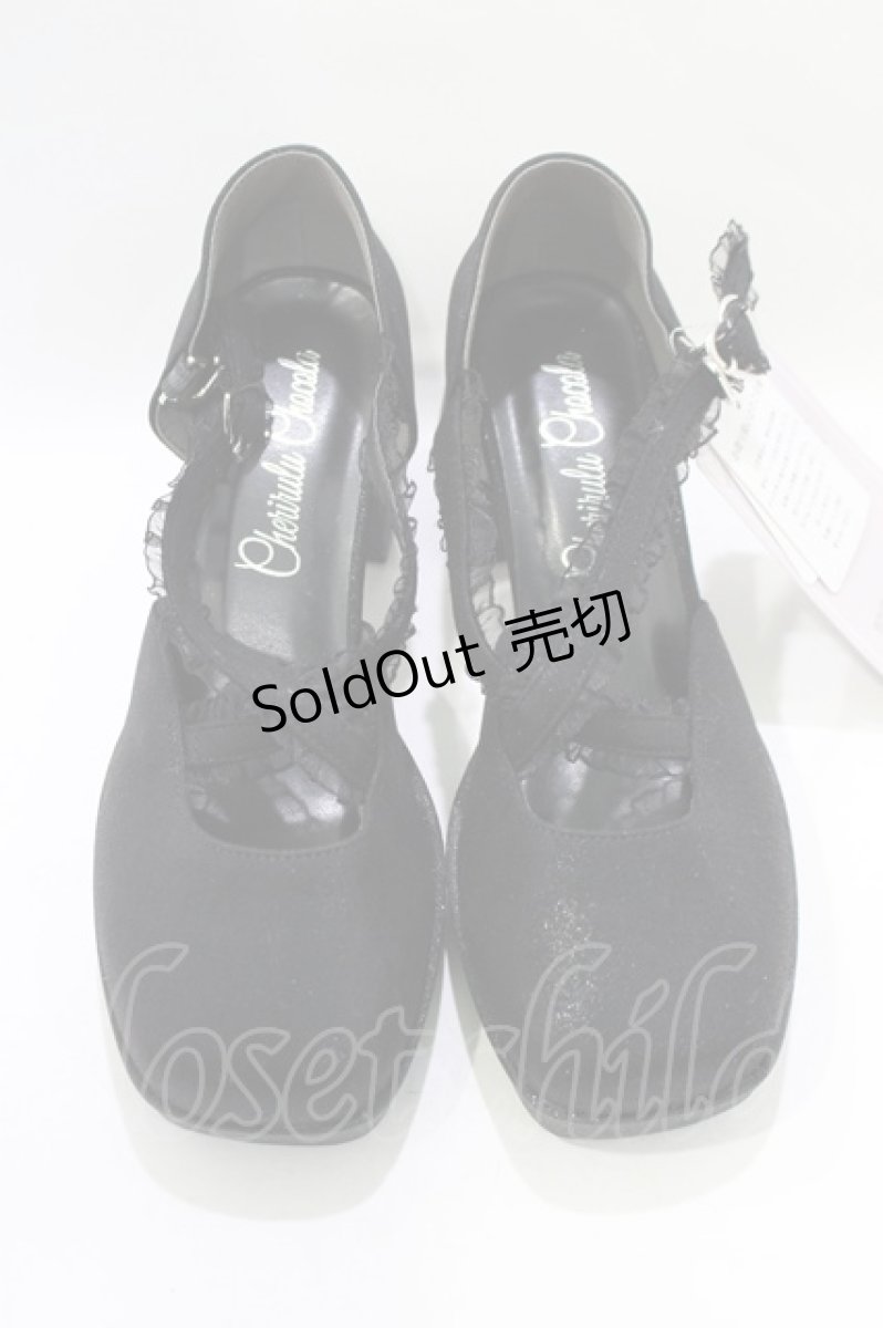 画像1: Cherirulu Chocola / 太ヒールパンプス M ブラック H-26-07-26-009-GO-SH-NS-ZH (1)