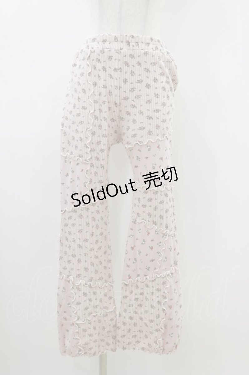画像1: Candy Stripper / TINY FLOWER WAFFLEパンツ 2 PINK H-26-07-26-1047-PU-PA-AK-ZH (1)