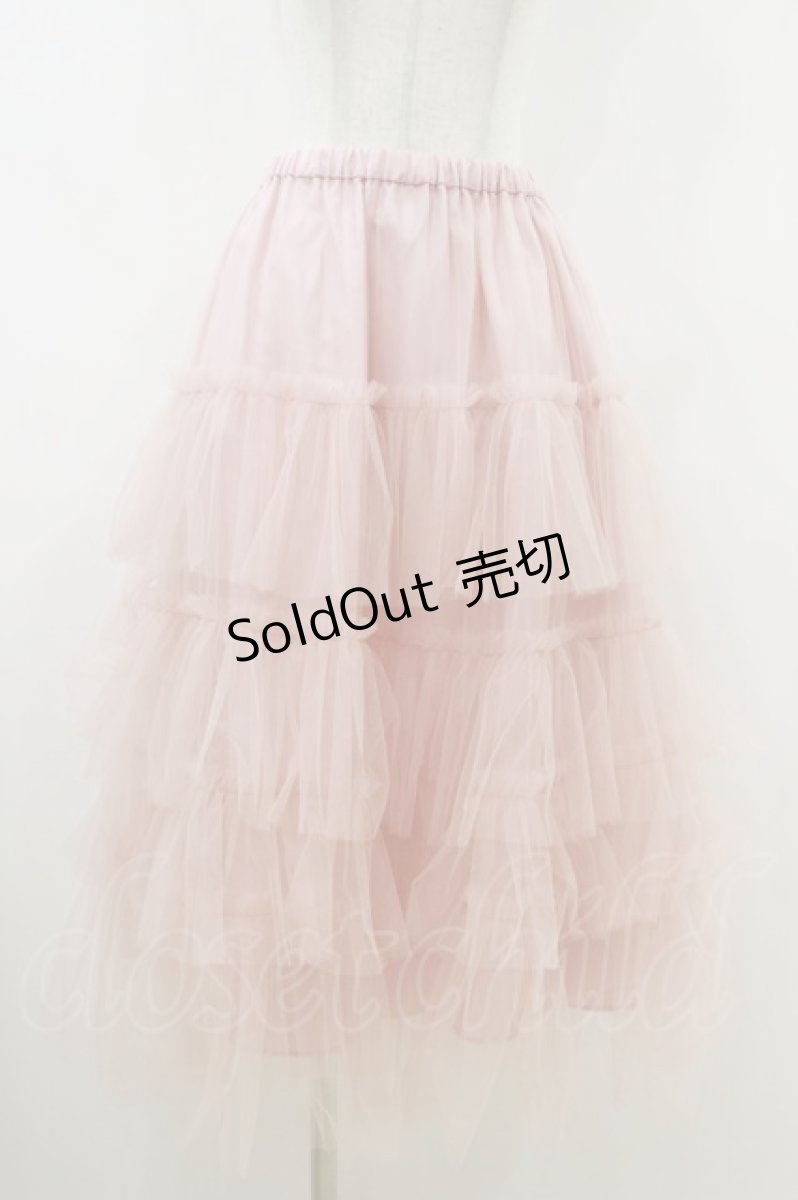 画像1: Jane Marple / Soft tulle dirndl skirt M ピンク H-26-07-26-1053-JM-SK-AK-ZH (1)