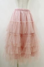 画像1: Jane Marple / Soft tulle dirndl skirt M ピンク H-26-07-26-1053-JM-SK-AK-ZH (1)