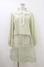 画像1: Candy Stripper / LACE COLLAR POLO ONE-PIECE F LIGHT GREEN H-26-07-26-1064-PU-OP-AK-ZH (1)