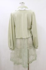 画像2: Candy Stripper / LACE COLLAR POLO ONE-PIECE F LIGHT GREEN H-26-07-26-1064-PU-OP-AK-ZH (2)