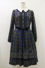 画像1: Emily Temple cute / Preppy Tartanワンピース M ネイビー H-26-07-26-1065-ET-OP-AK-ZH (1)