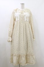 画像1: merry jenny / flowerフリルリボンワンピース free アイボリー H-26-07-26-1072-LO-OP-AK-ZH (1)