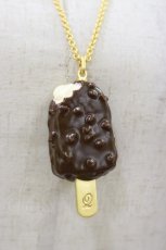 画像1: Q-pot. / ミルクチョコレートアイスバーネックレス  ブラウン H-26-07-26-1026-QP-AC-AK-ZH (1)